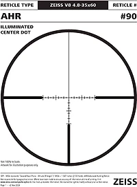Zeiss V8 NA 4.8-35 x 60 mm Riflescope with Illuminated AHR Reticle