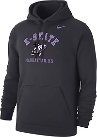 Nike Men's Kansas State Lavender Flag Willy Club Fleece Hoodie
