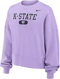 Nike Women's Kansas State Lavender Phoenix Fleece Crew Sweatshirt