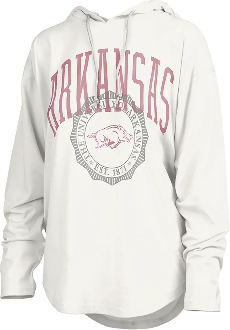 Pressbox Women's Arkansas Lawrence San Bruno Hooded Long Sleeve Top