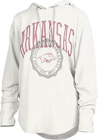 Pressbox Women's Arkansas Lawrence San Bruno Hooded Long Sleeve Top