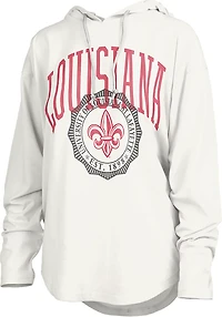 Pressbox Women's Louisiana-Lafayette Lawrence San Bruno Hooded Long Sleeve Top