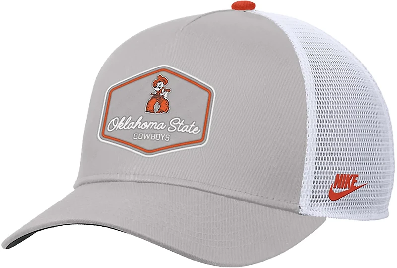 Nike Men's Oklahoma State Script Patch Rise Trucker Cap