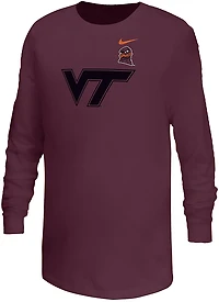 Nike Youth Virginia Tech Mascot Logo Long Sleeve T-shirt