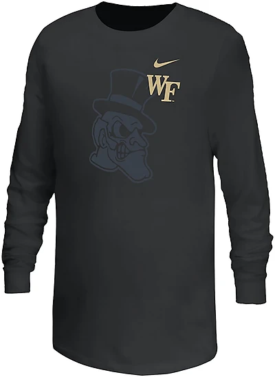 Nike Youth Wake Forest Mascot Logo Long Sleeve T-shirt
