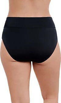 Trimshaper Women's Solid Yoke Brief Swim Shorts