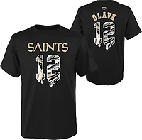 Outerstuff Youth Saints Alvin Kamara Name and Number Drip Cotton T-shirt