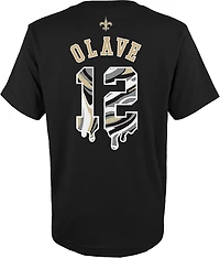 Outerstuff Youth Saints Alvin Kamara Name and Number Drip Cotton T-shirt