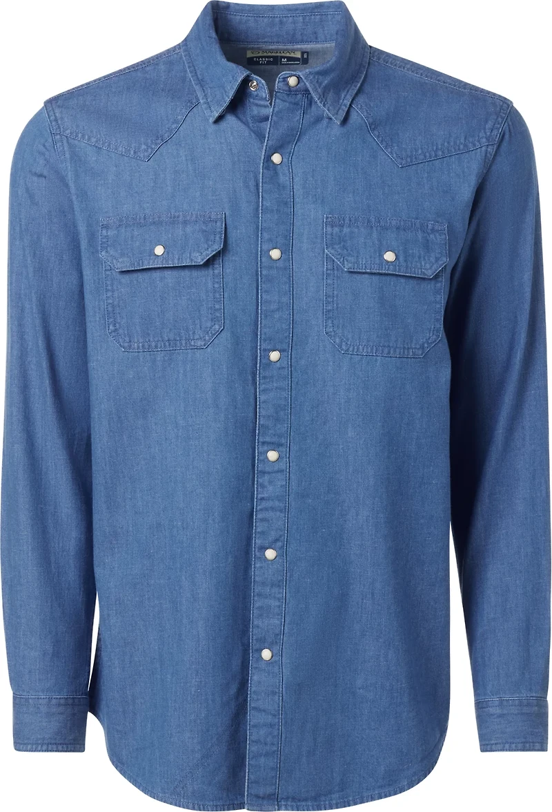 Magellan Outdoors Men's Pecos Ridge Denim Long Sleeve Shirt