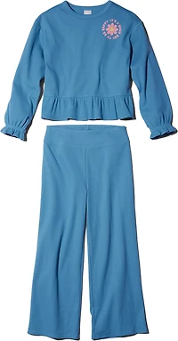 BCG Girls' 4-6X Daisy Rib Peplum Crew 2-Piece Set