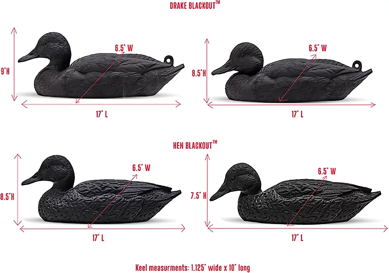 Rig'Em Right Outdoors Mainline Series Blackout Decoy 6-Pack