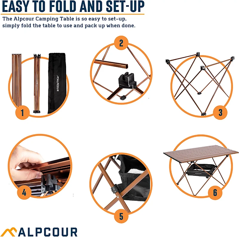 Alpcour Large Camping Folding Table