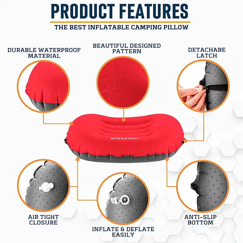 Alpcour Large Inflatable Camping Pillow