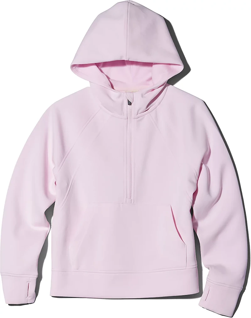 Freely Girls' Sandwashed Lux Half Zip Hoodie