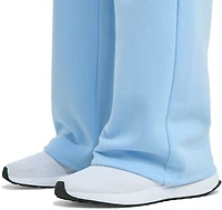 adidas Girls' 3-Bar Embroidery Cotton Fleece Wide Leg Pants