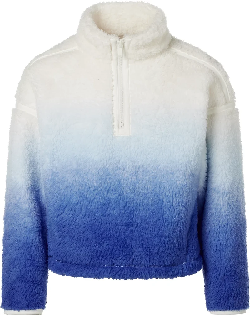 BCG Girls' Cozy Print Sherpa 1/4-Zip Top