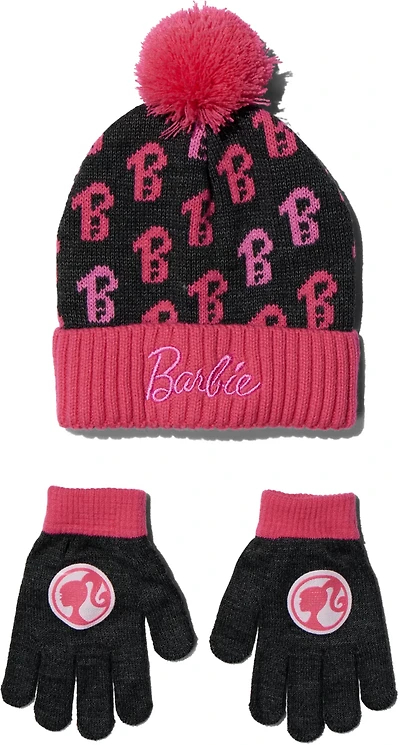 Berkshire Fashion Girls' Barbie Hat and Glove Set