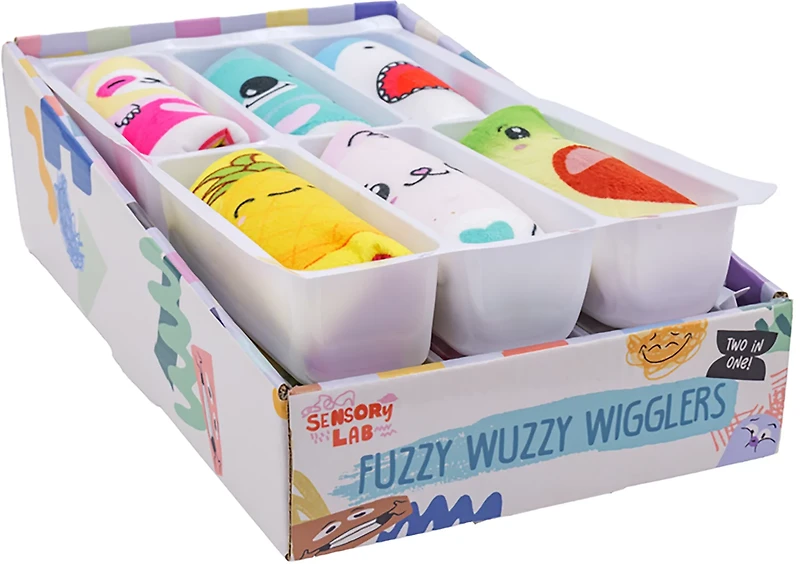 Toysmith Sensory Lab 2-in-1 Fuzzy Wuzzy Wigglers