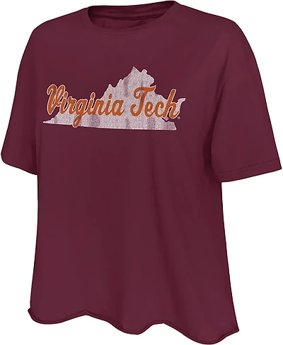 WILDCAT RETRO Women's Virginia Tech State Script Meet and Greet T-shirt