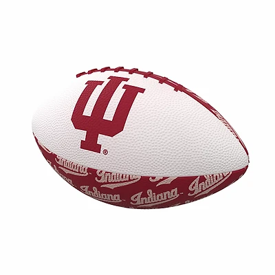 Logo Brands Indiana Repeating Mini-Size Rubber Football