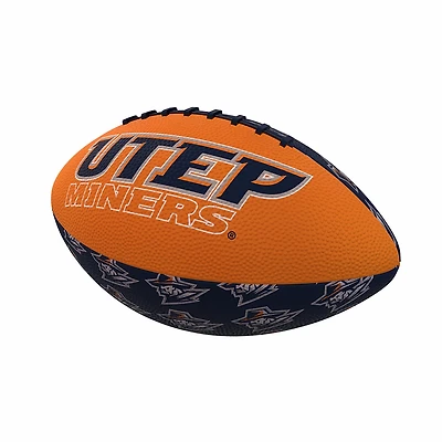 Logo Brands UTEP Repeating Mini-Size Rubber Football