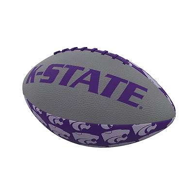Logo Brands Kansas State Repeating Mini-Size Rubber Football