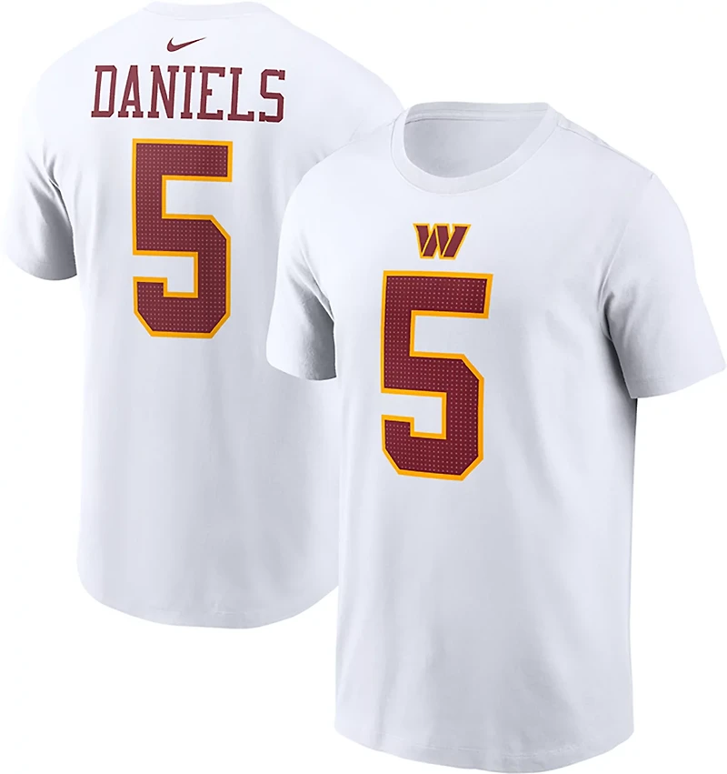 Nike Men's Jayden Daniels Washington Commanders Alt Name and Number Short Sleeve T-shirt