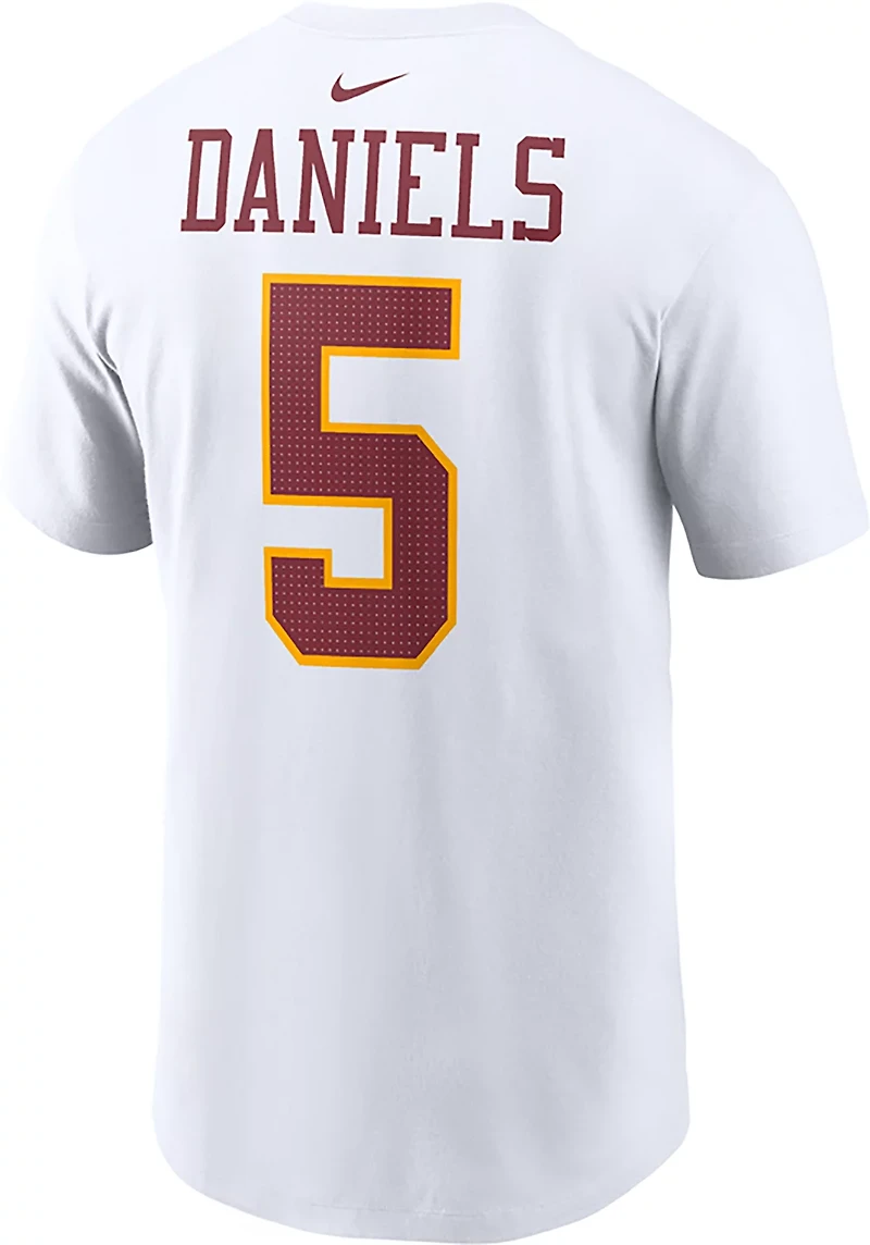 Nike Men's Jayden Daniels Washington Commanders Alt Name and Number Short Sleeve T-shirt