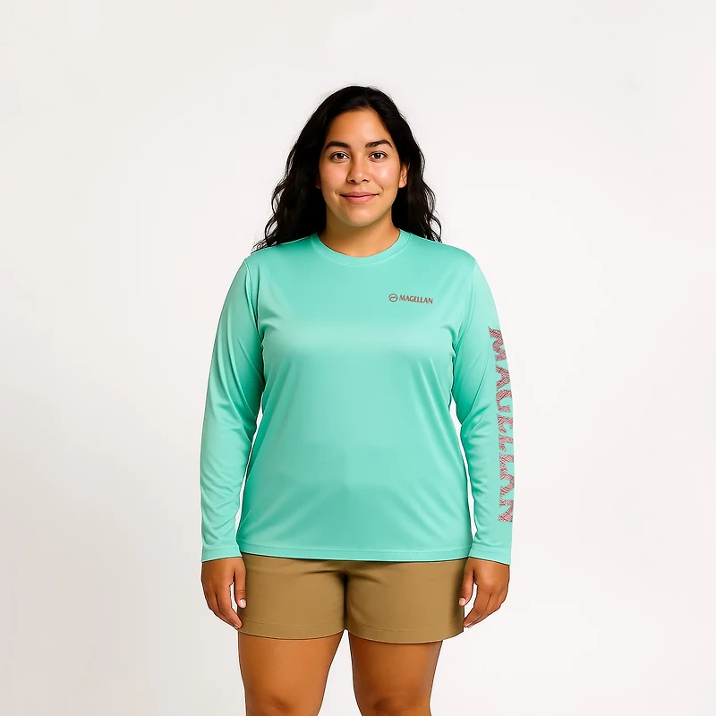 Magellan Outdoors Women's Caddo Lake Logo Crew Long Sleeve T-shirt