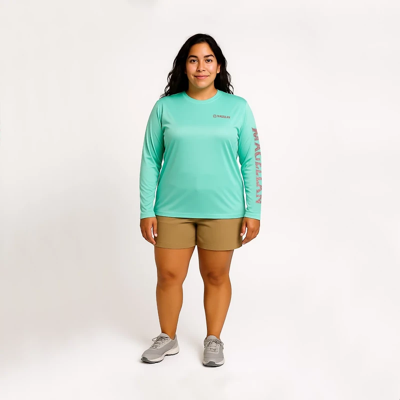 Magellan Outdoors Women's Caddo Lake Logo Crew Long Sleeve T-shirt