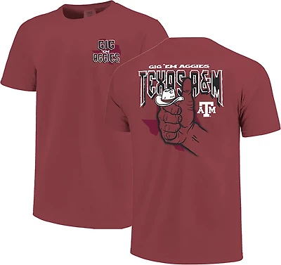 Image One Men's Texas A&M Cowboy Hat Hand Sign DS T-shirt