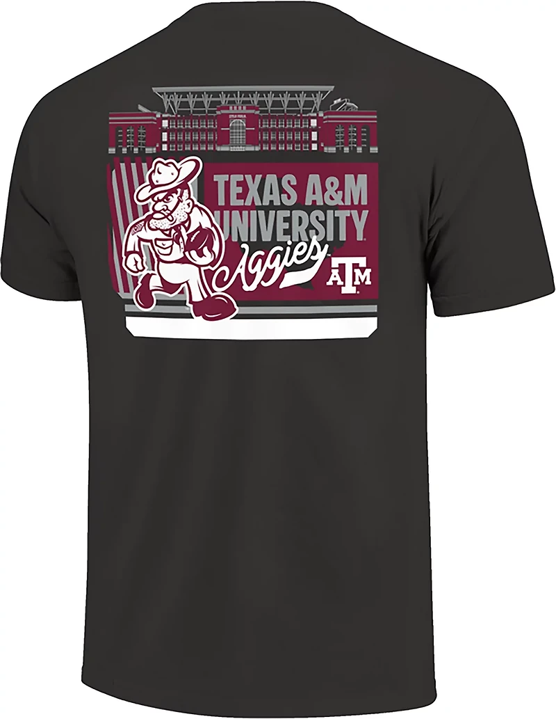 Image One Men's Texas A&M Football Stadium Mascot Ticket DS T-shirt