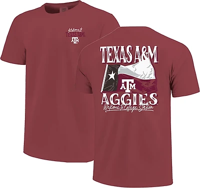 Image One Men's Texas A&M State Flag Welcome DS T-shirt