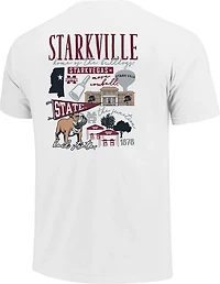 Image One Men's Mississippi State Campus Poster DS T-shirt