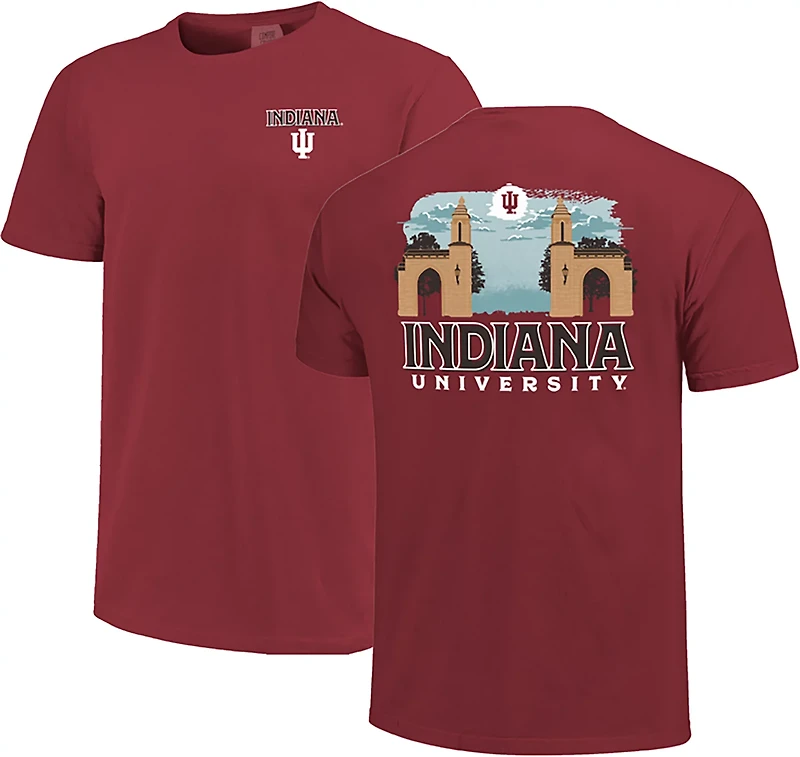 Image One Men's Indiana Skyline Campus Gates DS T-shirt