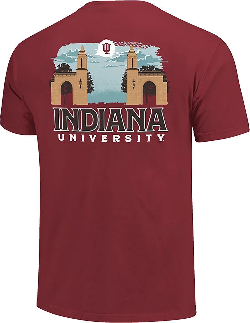 Image One Men's Indiana Skyline Campus Gates DS T-shirt