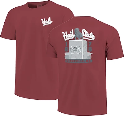 Image One Men's Mississippi State Statue Script Built DS T-shirt