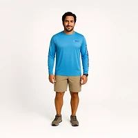 Magellan Outdoors Men's Casting Crew Print Long Sleeve Fishing Shirt