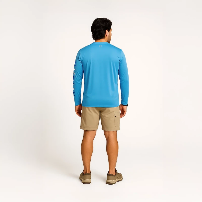 Magellan Outdoors Men's Casting Crew Print Long Sleeve Fishing Shirt