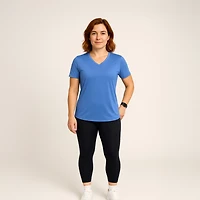 BCG Women's Turbo Melange V-neck T-shirt