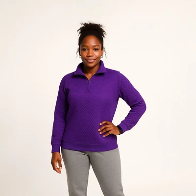 BCG Women's Quilt Quarter-Zip Top