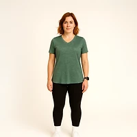 BCG Women's Turbo Melange V-neck T-shirt