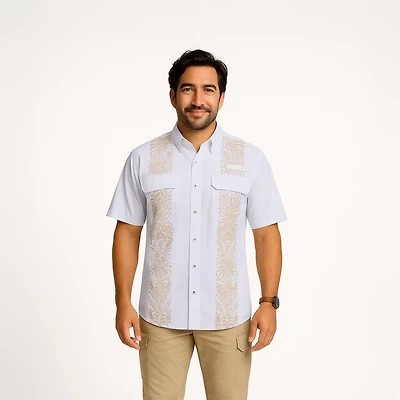 Magellan Outdoors Men's Laguna Madre Talavera Blanco Button Down Shirt