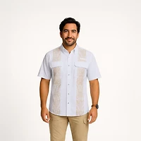 Magellan Outdoors Men's Laguna Madre Talavera Blanco Button Down Shirt