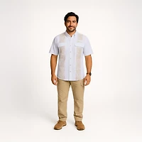 Magellan Outdoors Men's Laguna Madre Talavera Blanco Button Down Shirt