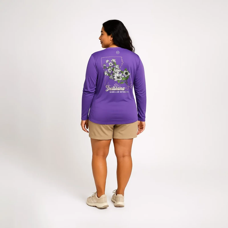 Magellan Outdoors Women's Local State Louisiana Graphic Crew Long Sleeve T-shirt
