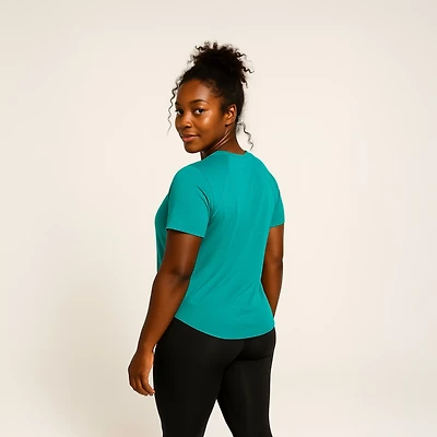 BCG Women's Plus Turbo Melange Short Sleeve T-shirt