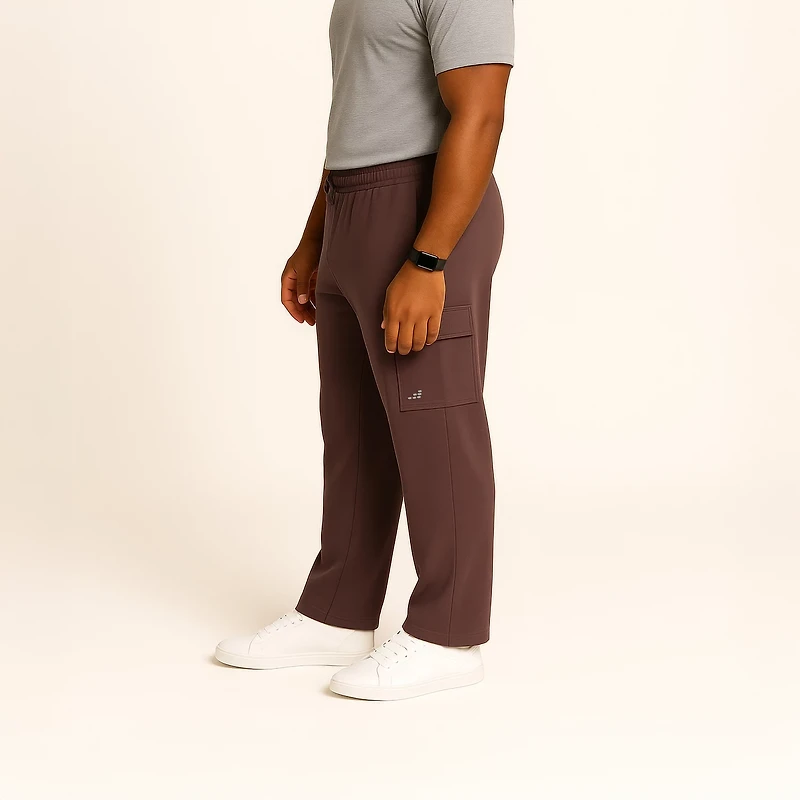 BCG Men's Double Knit Open Leg Cargo Pants