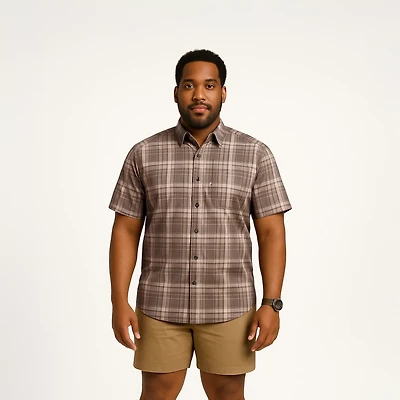 Magellan Outdoors Men's Hickory Canyon Plaid Short Sleeve Shirt