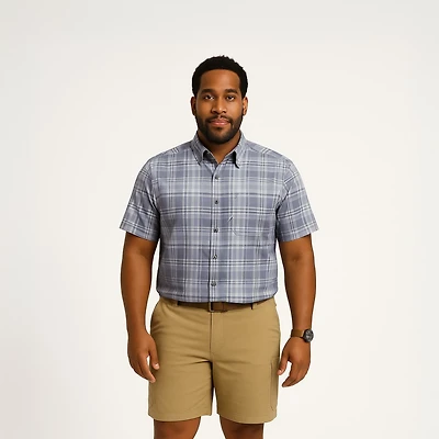 Magellan Outdoors Men's Hickory Canyon Plaid Short Sleeve Shirt